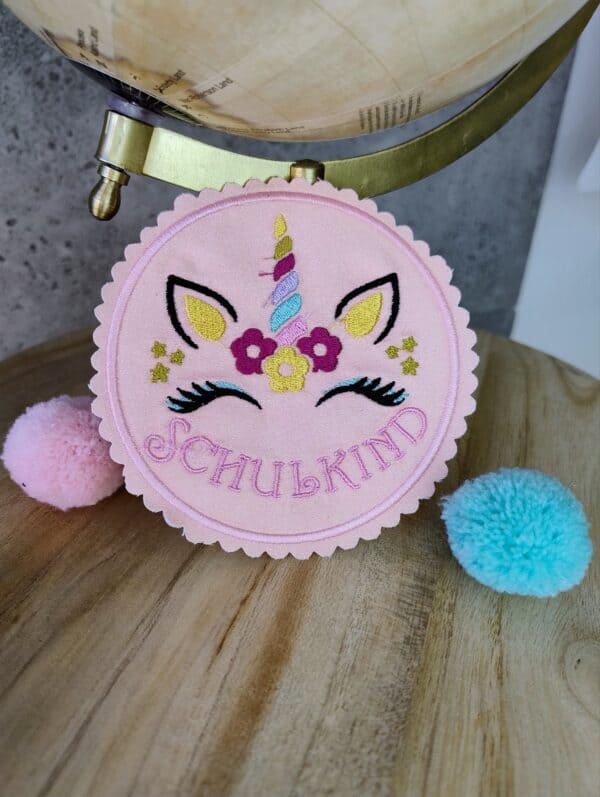 Schultüten Button Einhorn Schulkind