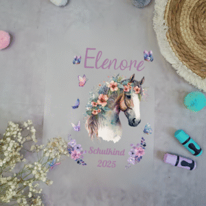 Bügelbild für Schultüte Pferd mit Blumen mit Namen A4Bügelbild für Schultüte Pferd mit Blumen mit Namen A4Bügelbild für Schultüte Pferd mit Blumen mit Namen A4