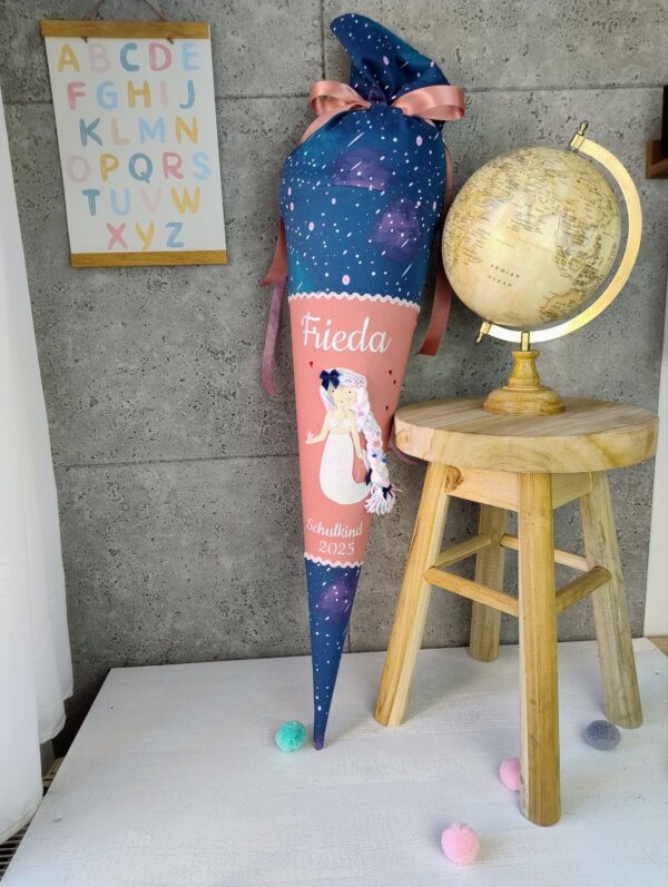 Schultüte zum Seahorse Zoe mit Meerjungfrau