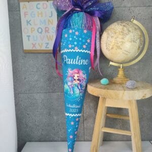 Schultüte zum Mermaid Lola passend zum Step by Step Schulranzen – Mit Namen Meerjungfrau und Tüll