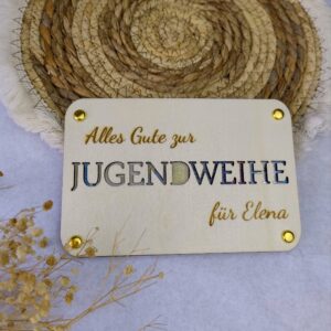 Einzigartiges Geldgeschenk zur Jugendweihe - Handgefertigtes Geldgeschenk aus Holz