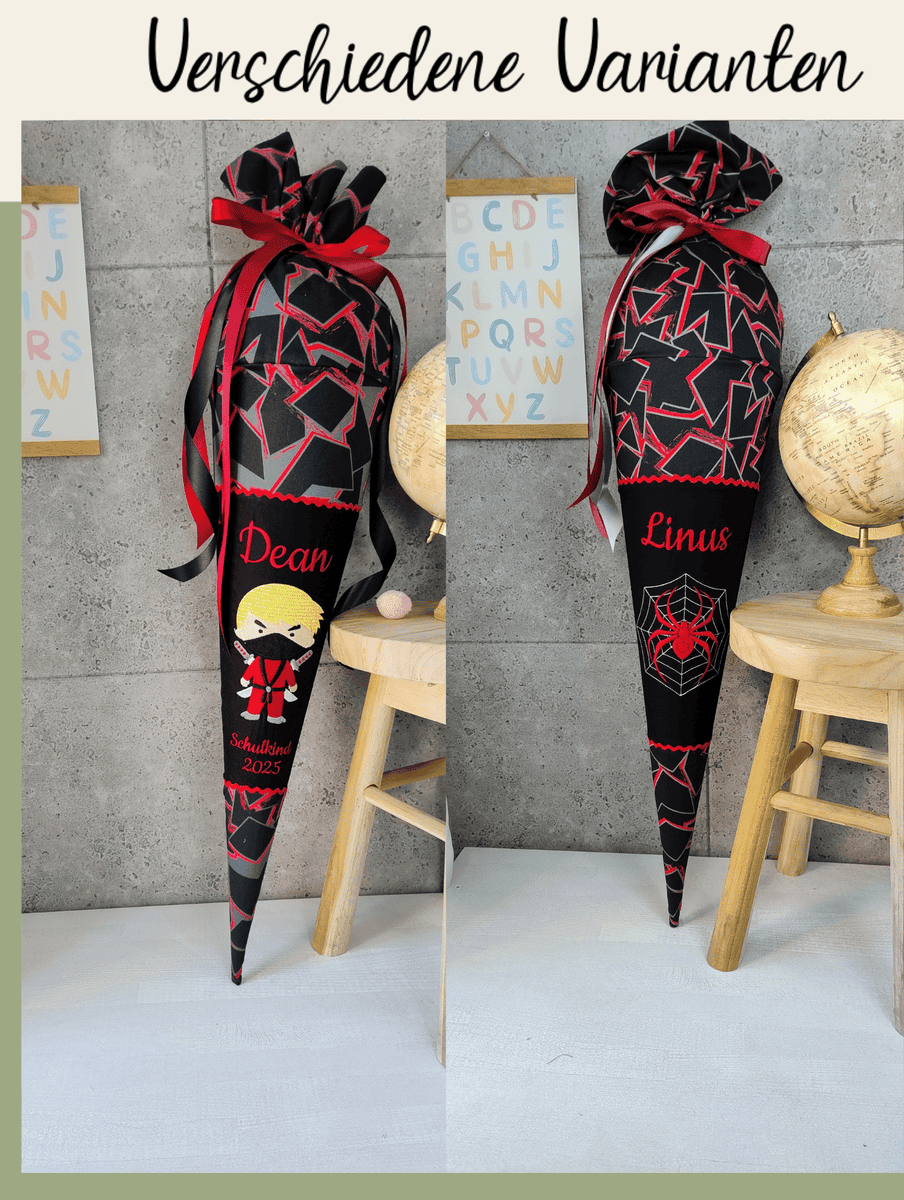 Schultüte zum Ninja Yuma mit verschiedenen Motiven und Namen