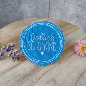 Button Blau Weiß