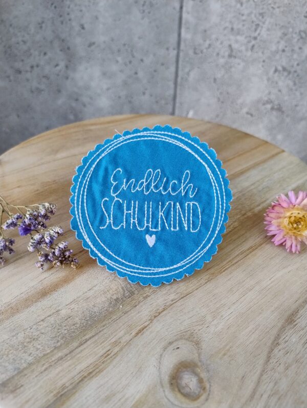 Button Blau Weiß