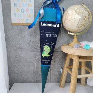 Schultüte Zum Kopernikus mit Astronauten - Leuchtet im Dunkeln auf Wunsch mit Name