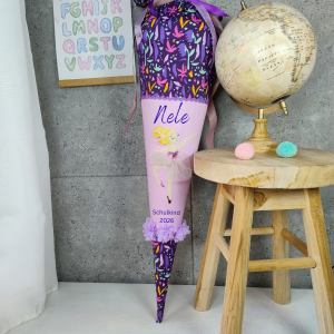 Schultüte zum Ambärzonas mit Ballerina auf wunsch mit Namen Einzelstück