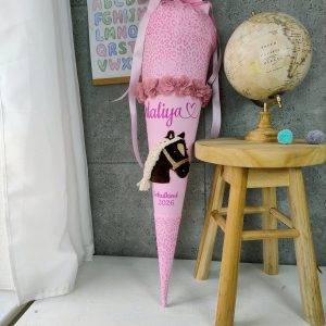 Schultüte zum Beckmann Norway mit  Pferd 3 D Mähne  und Namen Personalisiert