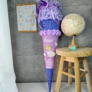 Schultüte zum butterfly maja mit Ballerina 3d Schmetterlingen und Tüll mit Namen